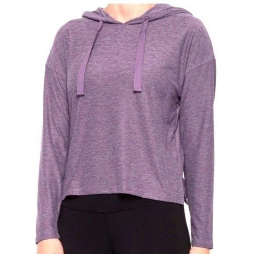 Kyodan Ultrasoft Purple Lavender Moss Jersey Hooded Sweatshirt Small Petite